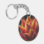 パロットチューリップフローラ赤と黄 キーホルダー (正面左)