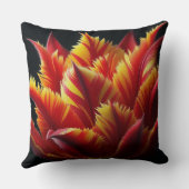 パロットチューリップフローラ赤と黄 クッション (裏面)