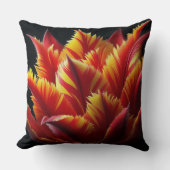 パロットチューリップフローラ赤と黄 クッション (正面)