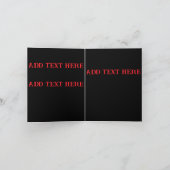 パロットチューリップフローラ赤と黄 ノートカード (内部)