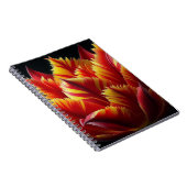 パロットチューリップフローラ赤と黄 ノートブック (右側)