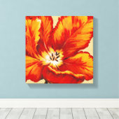 パロットチューリップI キャンバスプリント (インサイチュ (ウッドフロア))