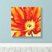 パロットチューリップII キャンバスプリント (インサイチュ (ウッドフロア))