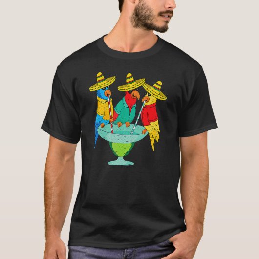 パロットチンコデマヨ飲むテキーラMexican Fie Tシャツ (正面)