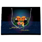 パロットトロピックス抱き枕 – ラブ ラージペーパーバッグ (正面)