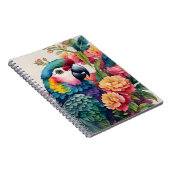 パロットノートカラフルフローラアート ノートブック (右側)