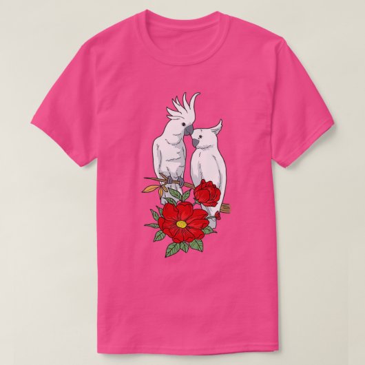 パロットハワイシャツトロピカルハワイアンパロットシャツ Tシャツ (デザイン正面)