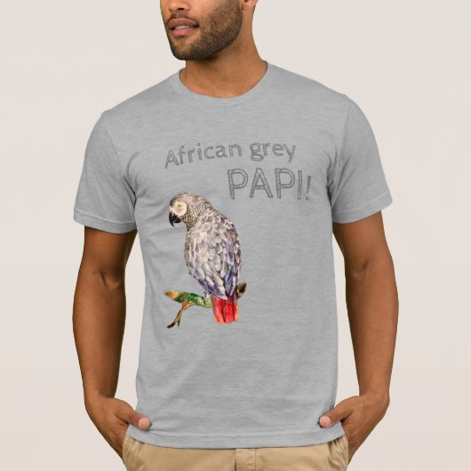 パロットパピ アフリカン・グレイ・パロット Tシャツ (正面)