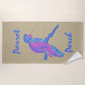 パロットパーチ ビーチタオル (正面)