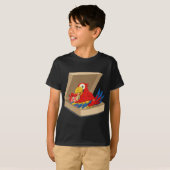 パロットペット食べ物のピザ Tシャツ (正面フル)
