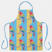パロットマコーパステルブルーバード誕生日ボーイズメン エプロン (正面)