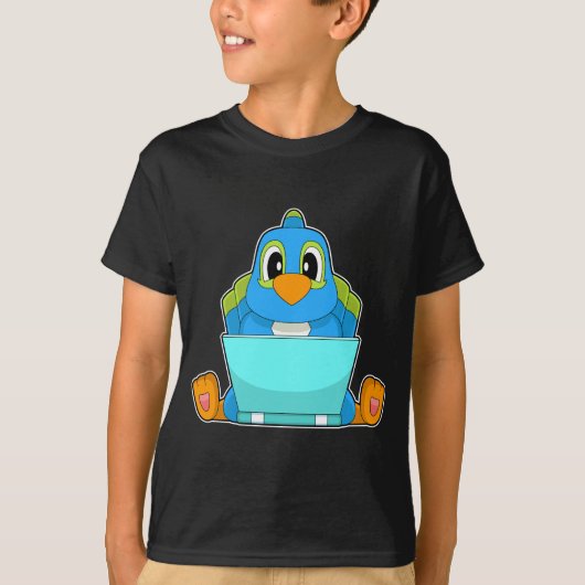 パロットラップトップ Tシャツ (正面)