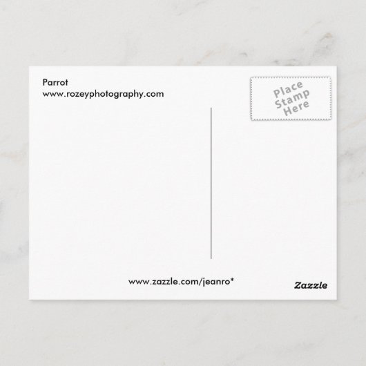 パロット ポストカード (裏面)