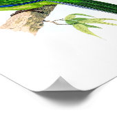 パロットNo.8熱帯アンティーク鳥類学プリント ポスター (角)