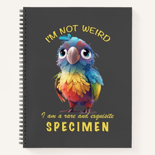 パロッ私は珍し風変わりい絶品かわいいおもしろい ノートブック (正面)
