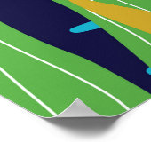 パロッ葉トのトロピカルジャングルの背景。蘇氏 ポスター (角)