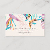 パロッ鮮やかトロピカルモチーフ 名刺 (裏面)