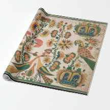パロツアンドピーコックスヴィンテージアートラッピング紙