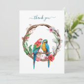 パロツマカオ鳥カラフルフローラサンキューカード サンキューカード (スタンド正面)