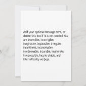 パロディおもしろいドッグウォーカートレーナーシッター 招待状 (裏面)