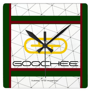 パロディおもしろいフェイクブランド「Goochee」(Yes、フェイク) スクエア壁時計