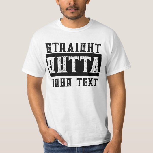 パロディおもしろいTシャツ「Straight Outta Your Text」 Tシャツ (正面)