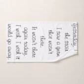 パロディの詩をハンドタオルに写して ハンドタオル (ハンドタオル)