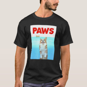 パロディー 80年代 コーギーシャーク 犬 Tシャツ