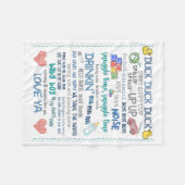 パロディ子供部屋アート男の赤ちゃんジェイ静かボブソング フリースブランケット (正面(横))