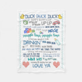 パロディ子供部屋アート男の赤ちゃんジェイ静かボブソング フリースブランケット