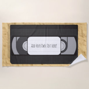 パロディ空白VHS 'あなた自身のメッセージ' バケーション ビーチ ビーチタオル