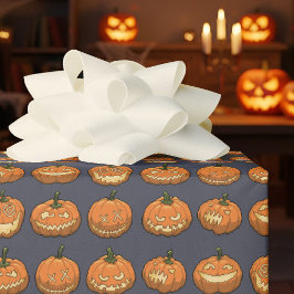 パロディ かぼちゃ ハロウィン ピクセルアート パンプキン ラッピングペーパー