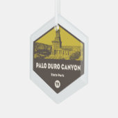 パロデュロキャニオン州パークテキサス州 ガラスオーナメント (正面左)