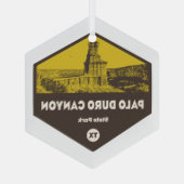 パロデュロキャニオン州パークテキサス州 ガラスオーナメント (裏面)