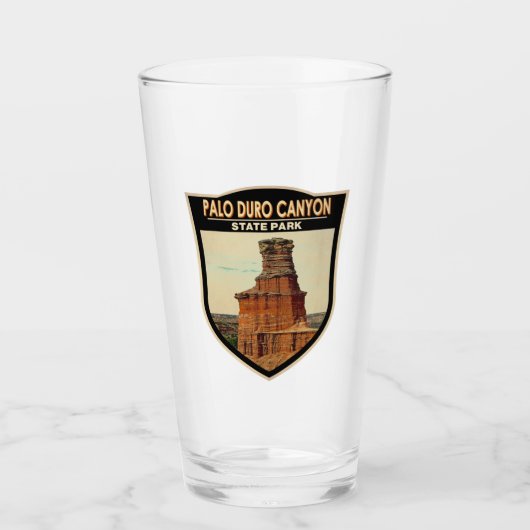 パロドゥロキャニオン州パークテキサス州アート タンブラーグラス (正面)