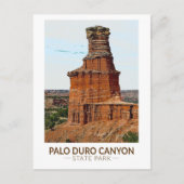 パロドゥロキャニオン州パークテキサス州アート ポストカード (正面)