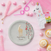 パロパーソナライズされたミノポニーフラワーズホース誕生日 ペーパープレート (パーティー)