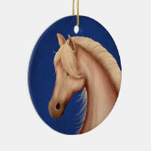 パロパーソナライズされたミノポニー赤白青ホース セラミックオーナメント (右)
