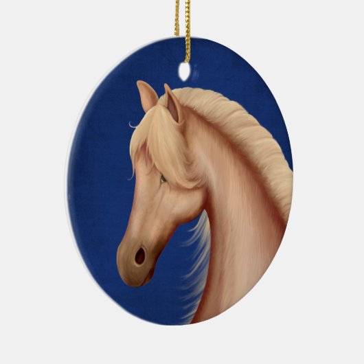 パロパーソナライズされたミノポニー赤白青ホース セラミックオーナメント (右)