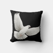 パロマの飛行白の鳩の枕 クッション (正面)