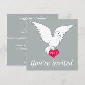 パロマグレードーブ結婚式招待状 招待状 (正面/裏面)