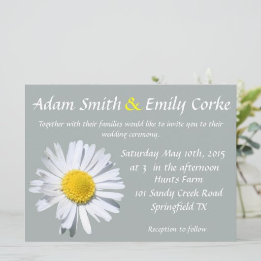 パロマデイジー結婚式招待状 招待状 (スタンド正面)