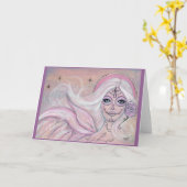 パロマ·ピンク·デイ·オブ·デッド·グリーティング·カードバイ·ルネ カード (黄色い花)