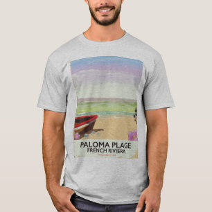 パロマ・プラージュ フランス・リヴィエラ旅行ポスター Tシャツ