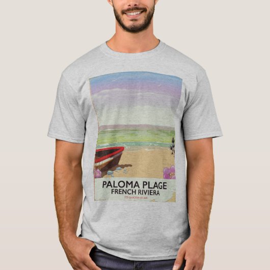 パロマ・プラージュ フランス・リヴィエラ旅行ポスター Tシャツ (正面)
