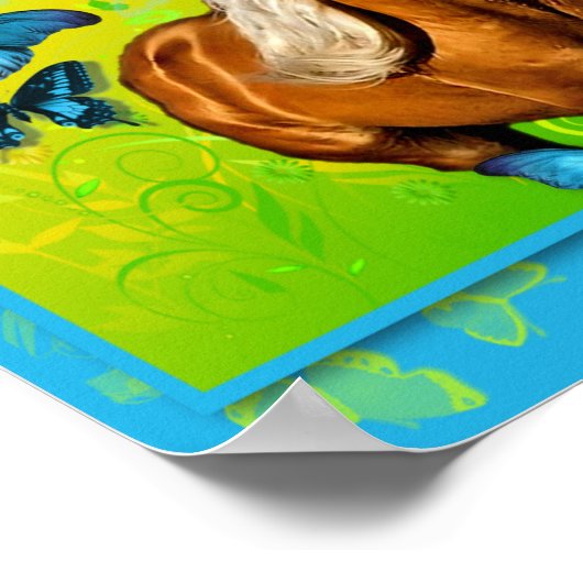 パロミノと蝶 ポスター (角)