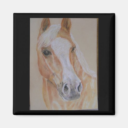 パロミノの馬の磁石 マグネット (正面)