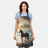 パロミノの馬はビーチに エプロン (着用した状態)