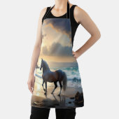 パロミノの馬はビーチに エプロン (インサイチュ)