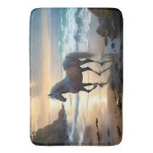 パロミノの馬はビーチに バスマット (正面縦)